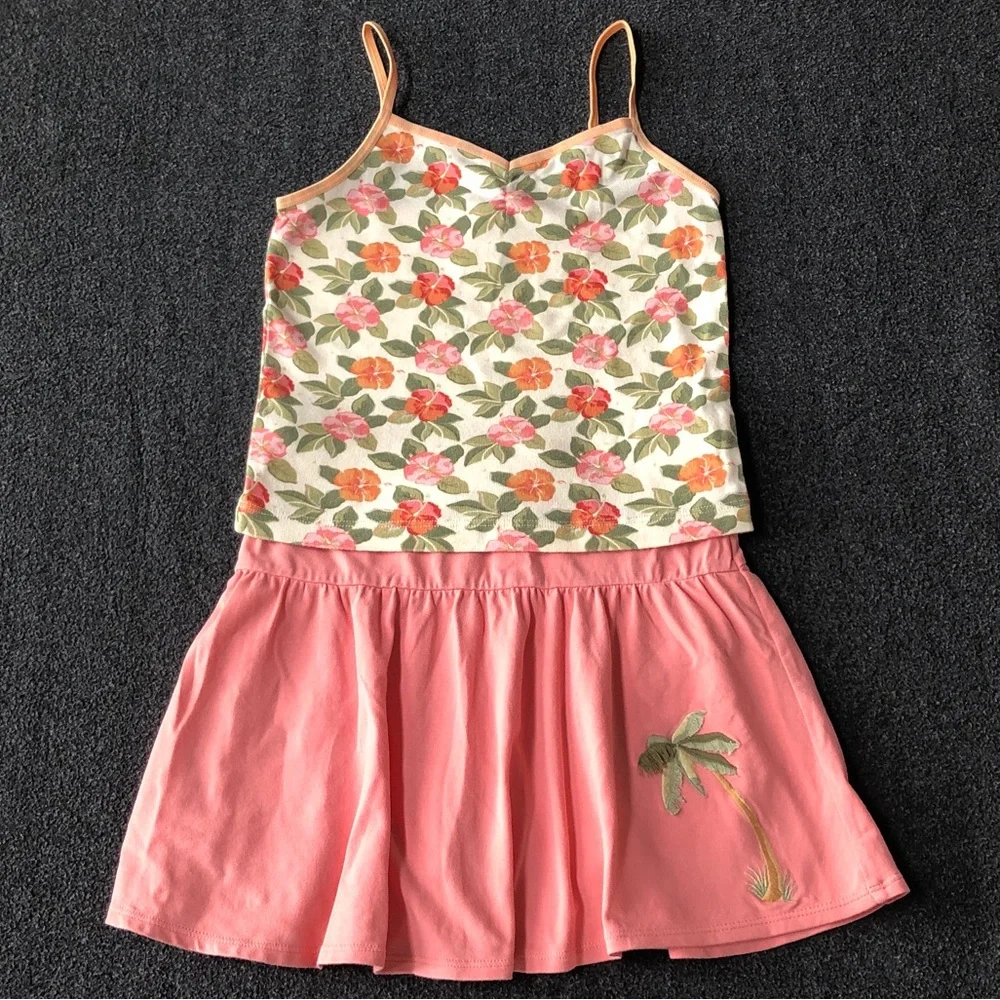 Gymboree Aloha Wahine 100% Cotton Multi-Color Stripe With 2 Side Ruffle Size 6 - Picture 15 of 16